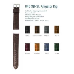 CINTURINO STAMPA ALLIGATORE KIG SEMIMBOTTITO GRIGIO