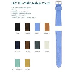 CINTURINO VITELLO NABUK CORD SEMI-IMBOTTITO ACQUA MARINA