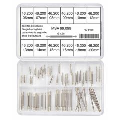 ASSORTIMENTO DI ANSE DI SICUREZZA IN ARGENTONE D.1,3mm 60PZ