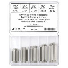 ASSORTIMENTO DI ANSE DI SICUREZZA TELESCOPICHE D.2mm 50pz