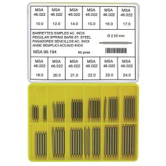 ASSORTIMENTO ANSE SEMPLICI ACCIAIO INOX D.2mm 60PZ