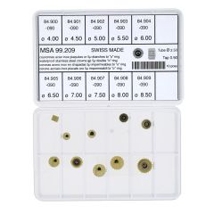 ASSORTIMENTO CORONE IMPERMEABILI ACCIAIO LAMINATE 10 PZ