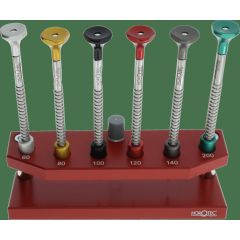 ASSORTIMENTO 6 CACCIAVITI CON CUSCINETTO A SFERE SU ZOCCOLO