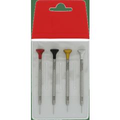 SET DI 4 CACCIAVITI DA OROLOGIAIO IN BUSTINA DI PLASTICA