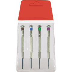 ASSORTIMENTO DI 4 CACCIAVITI SPECIALI PUNTA FISSA CRUCIFORME