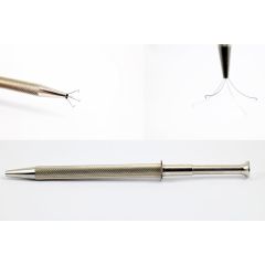 PINZETTA NICHELATA PER PIETRE,CON MOLLA DI RITORNO, 4 GRIFFE