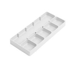 VASSOIO IN PLASTICA IMPILABILE CON 6 SCOMPARTI BIANCA